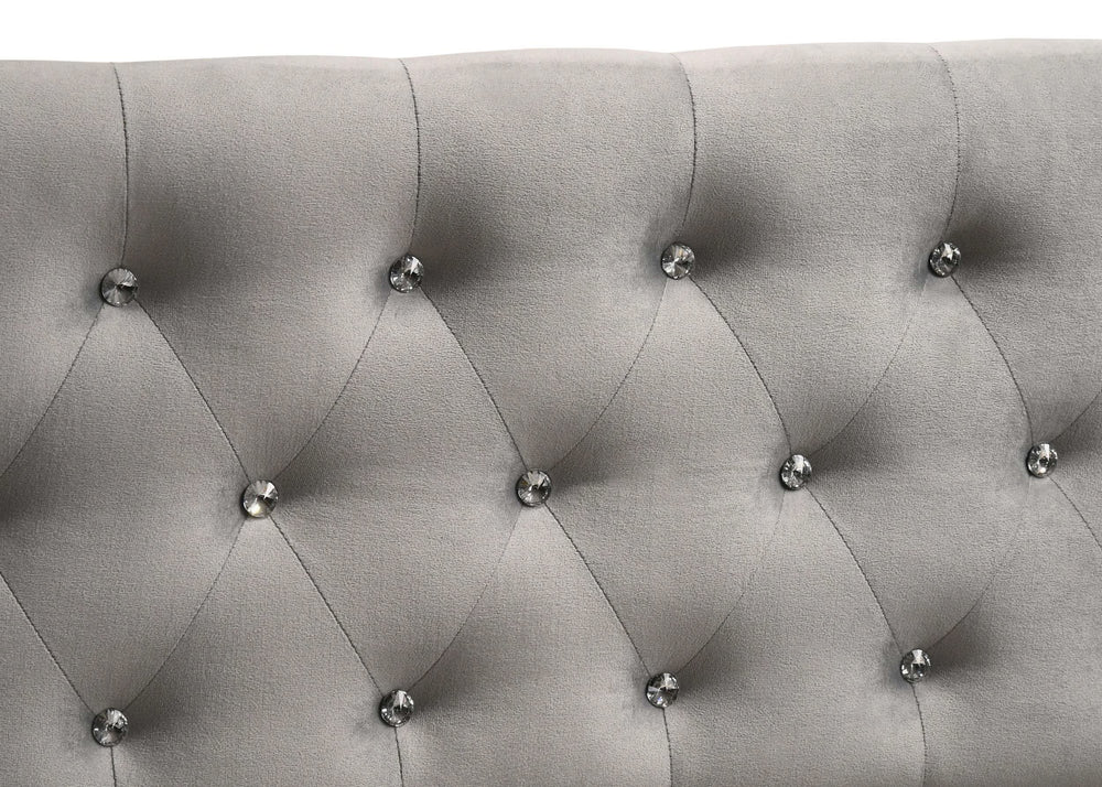 Sofá cama individual tapizado Chatsboro con cama nido gris