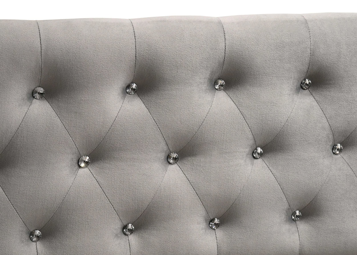 Sofá cama individual tapizado Chatsboro con cama nido gris