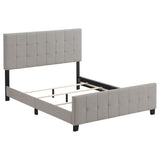 Cama tapizada Fairfield Eastern King con paneles en beige
