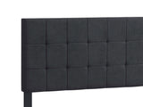 Cama tapizada Fairfield Eastern King con paneles en gris oscuro