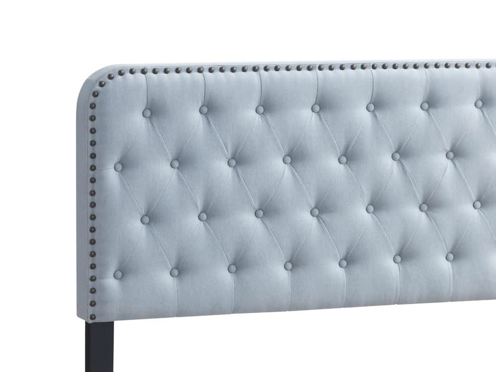 Littleton Full Tufted Upholstered Bed Delft Blue