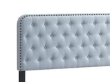 Littleton Queen Tufted Upholstered Bed Delft Blue