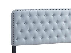 Littleton Queen Tufted Upholstered Bed Delft Blue