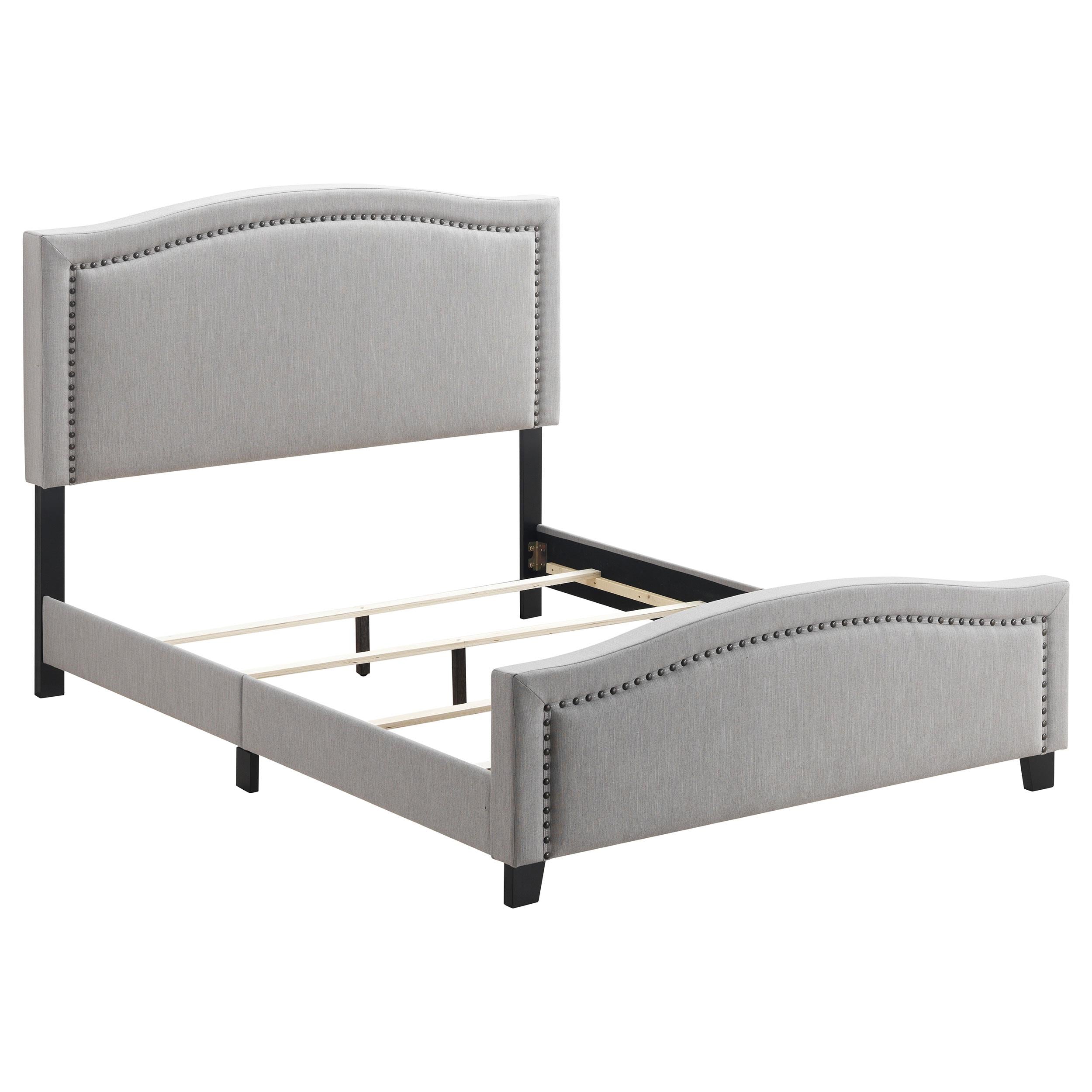 Hamden Upholstered Eastern King Panel Bed Mineral