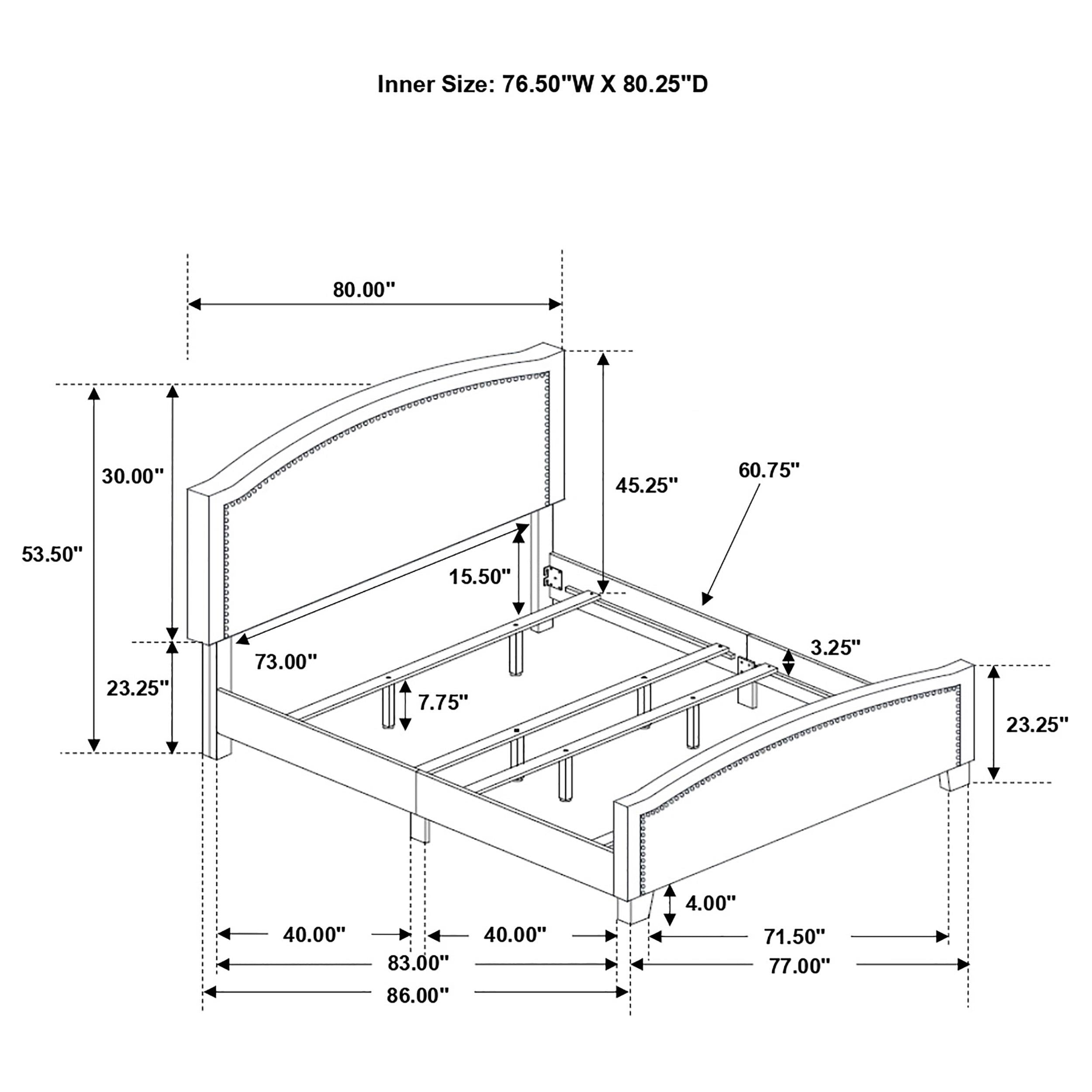 Hamden Upholstered Eastern King Panel Bed Mineral