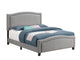 Cama Queen con paneles tapizados Hamden en color mineral