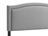 Cama Queen con paneles tapizados Hamden en color mineral