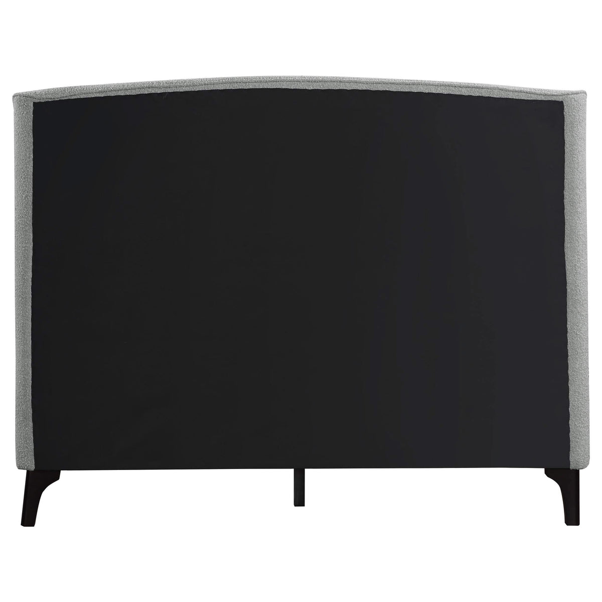 Cama Mosby tapizada Eastern King con respaldo de alas, color gris