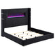 Cama Tisdall tapizada Cal King Flame Visualizer negra