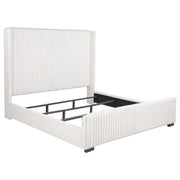 Cama California King tapizada Natasha de 65 pulgadas en color crema