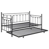 Sofá cama individual de metal Nocus con cama nido en color bronce