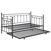 Sofá cama individual de metal Nocus con cama nido en color bronce