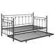Sofá cama individual de metal Nocus con cama nido en color bronce