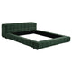 Cama tapizada Trinity Eastern King con plataforma verde