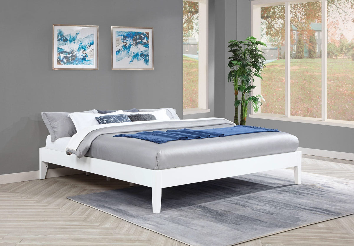 Cama de plataforma universal Hounslow Eastern King blanca