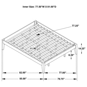 Cama de plataforma universal Hounslow Eastern King blanca