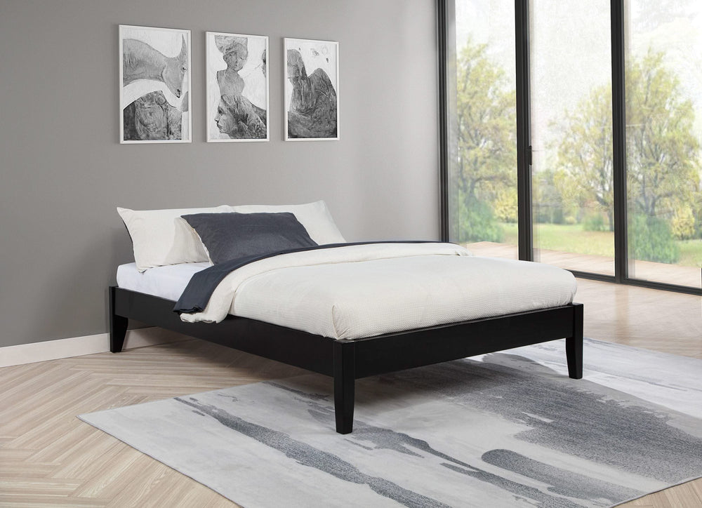 Cama de plataforma universal Hounslow Full, color negro