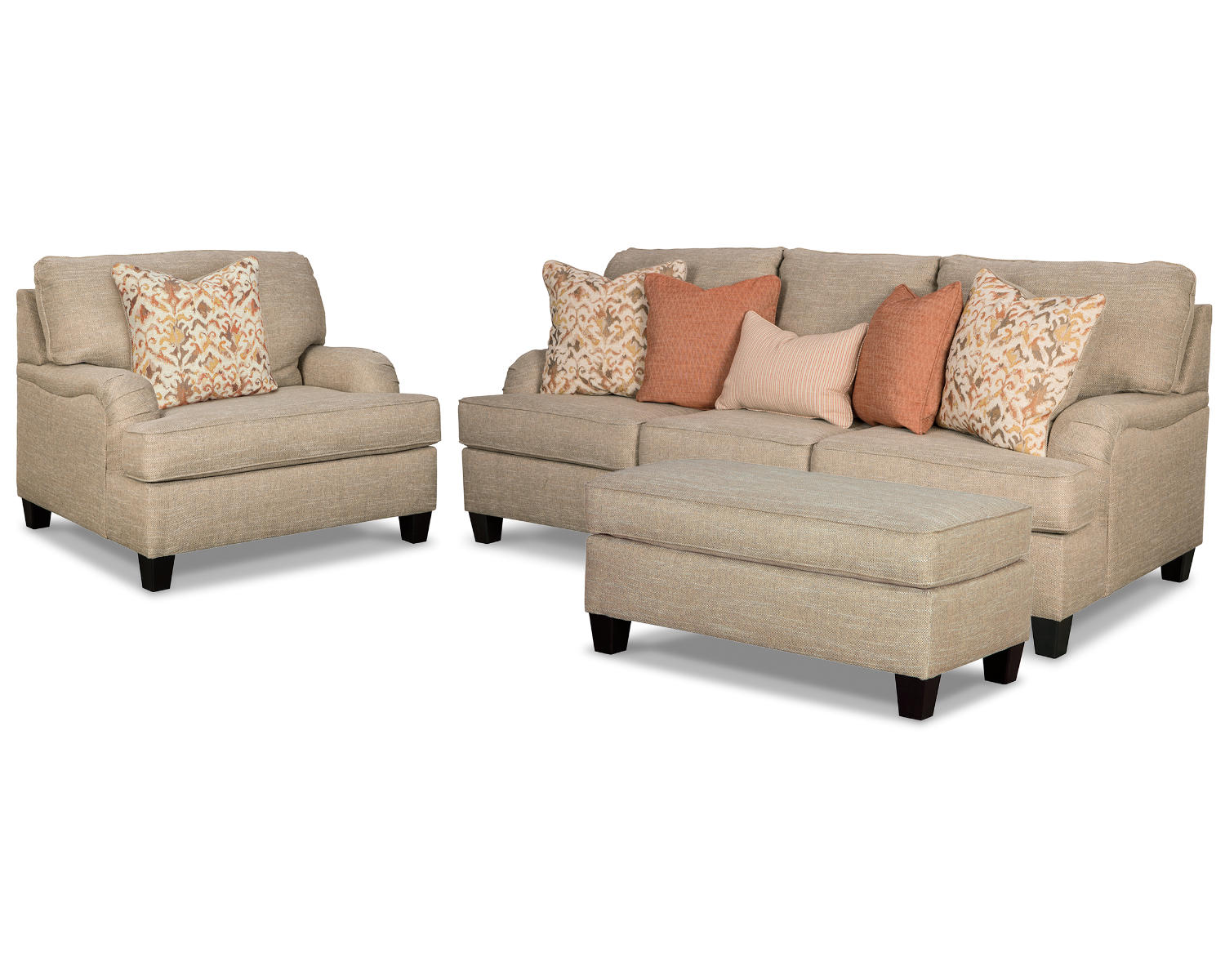 Almanza Sofa, Chair, and Ottoman