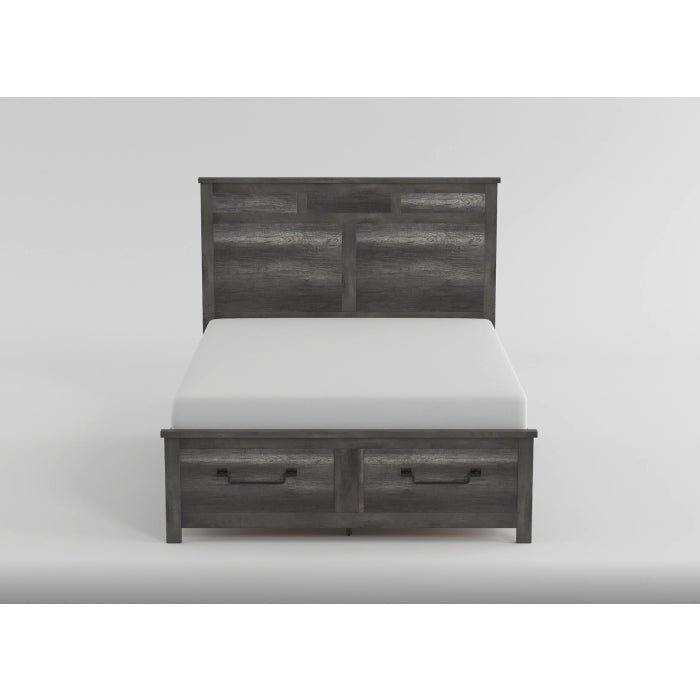 Queen Platform Bed with Footboard Storage