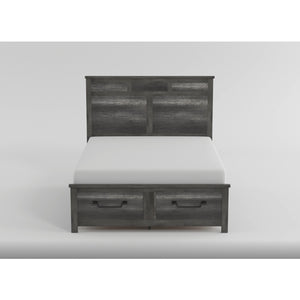 Queen Platform Bed with Footboard Storage