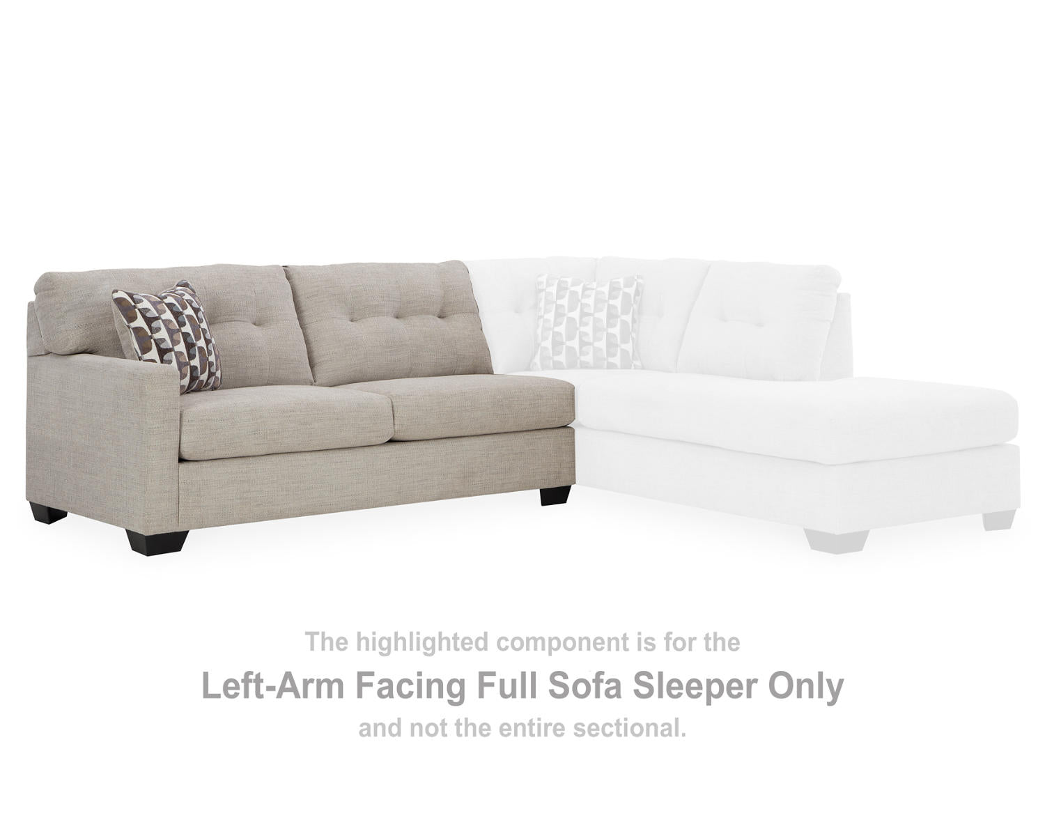 Mahoney Left-Arm Facing Full Sofa Sleeper