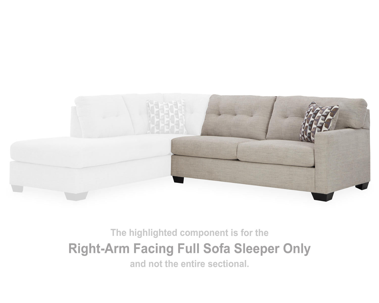 Mahoney Right-Arm Facing Full Sofa Sleeper