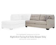 Mahoney Right-Arm Facing Full Sofa Sleeper