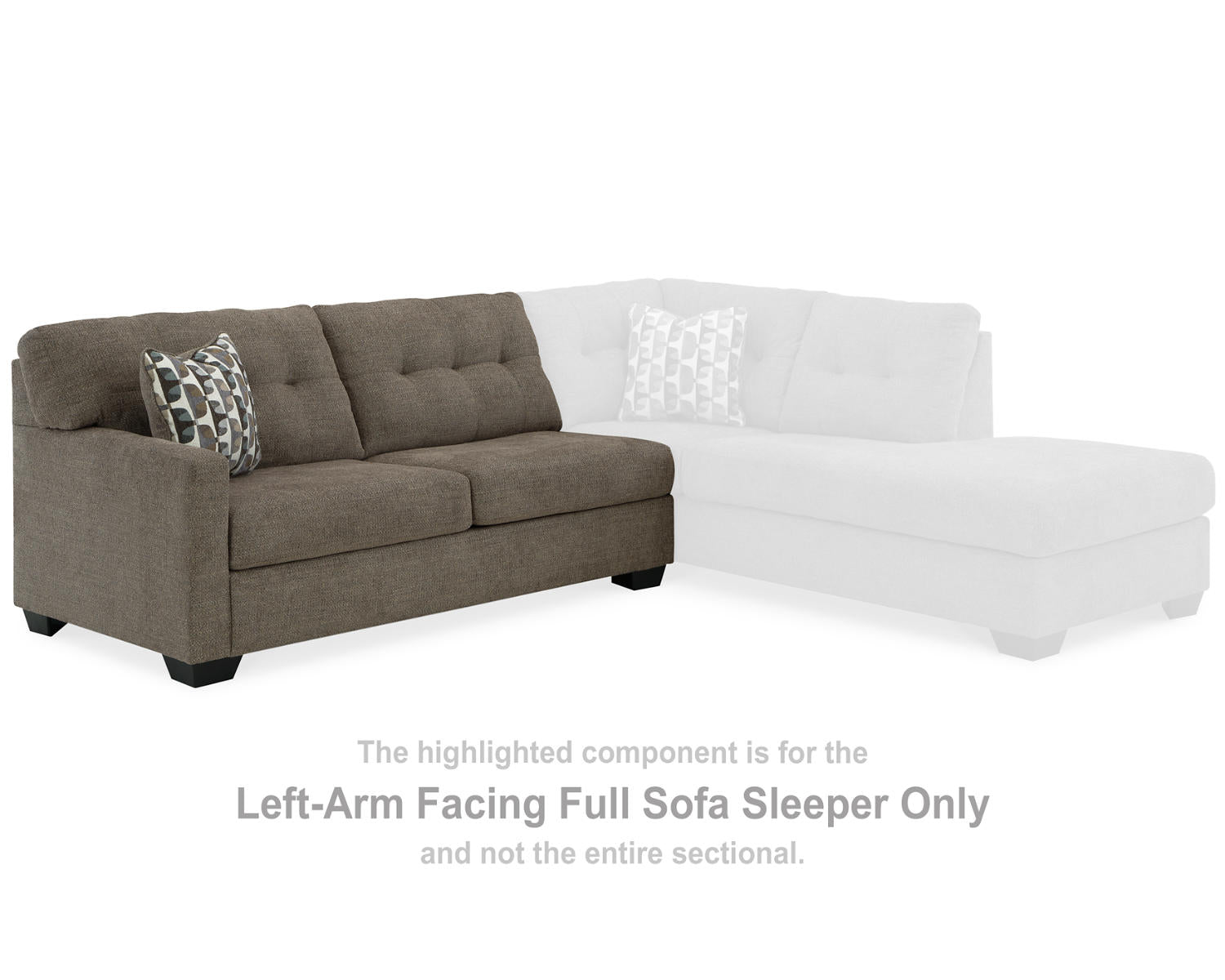 Mahoney Left-Arm Facing Full Sofa Sleeper