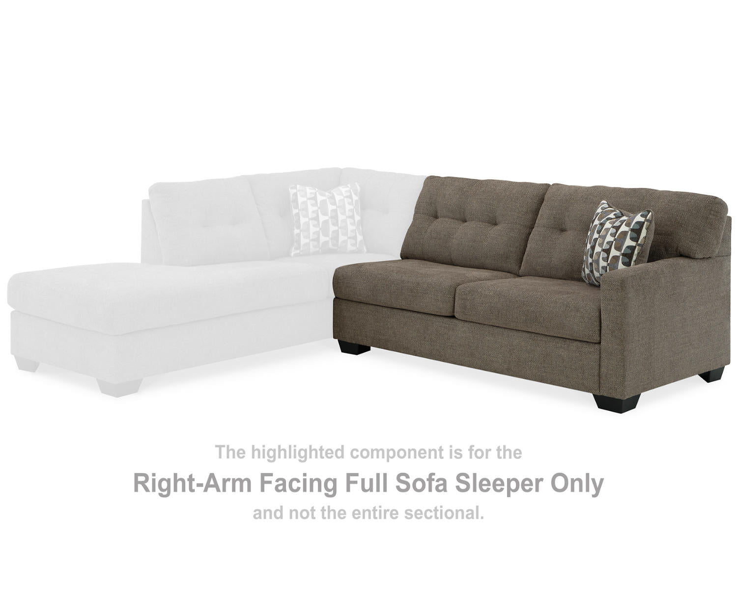 Mahoney Right-Arm Facing Full Sofa Sleeper