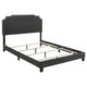 Cama Queen con paneles tapizados Tamarac, color gris