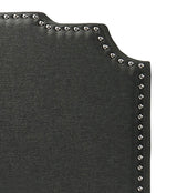 Cama Queen con paneles tapizados Tamarac, color gris
