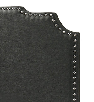 Cama Queen con paneles tapizados Tamarac, color gris