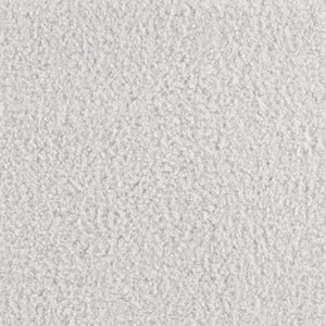 Cama King con plataforma tapizada Alamosa Boucle, color blanco