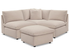 Savesto 3-Piece Sectional with Ottoman