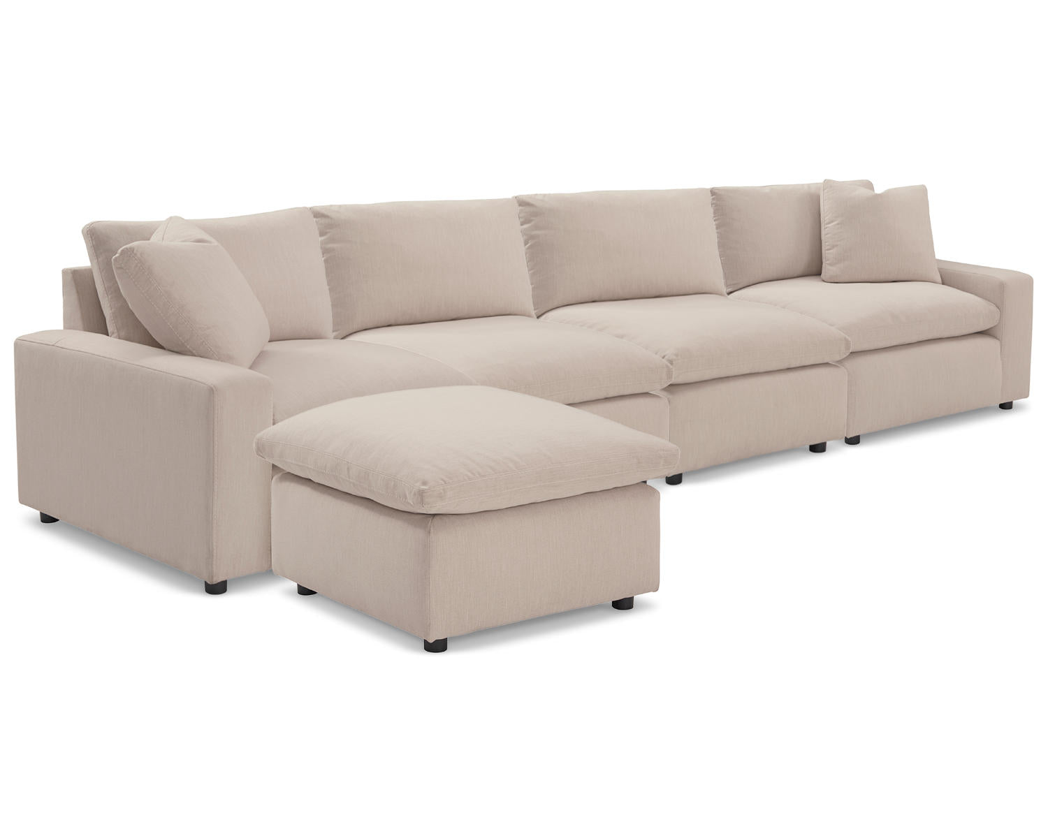 Savesto 4-Piece Sectional with Ottoman