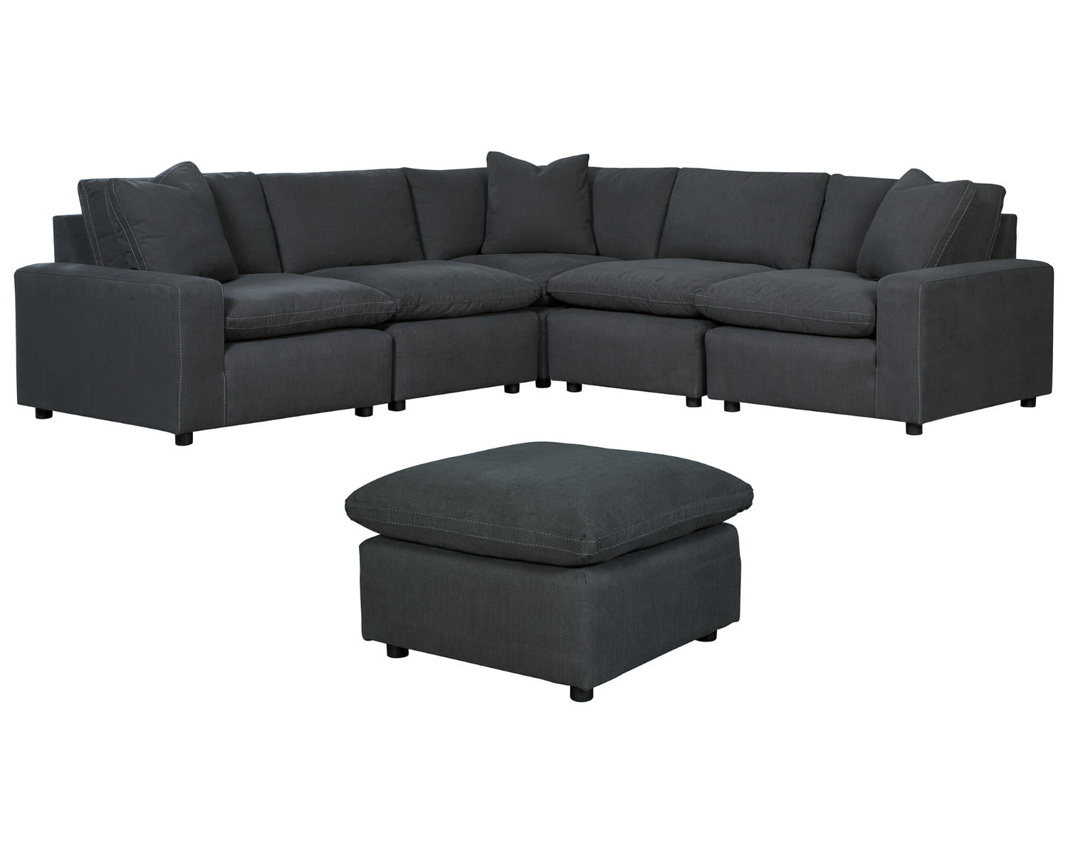Savesto 5-Piece Sectional with Ottoman