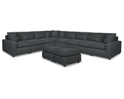 Savesto 8-Piece Sectional with 2 Ottomans