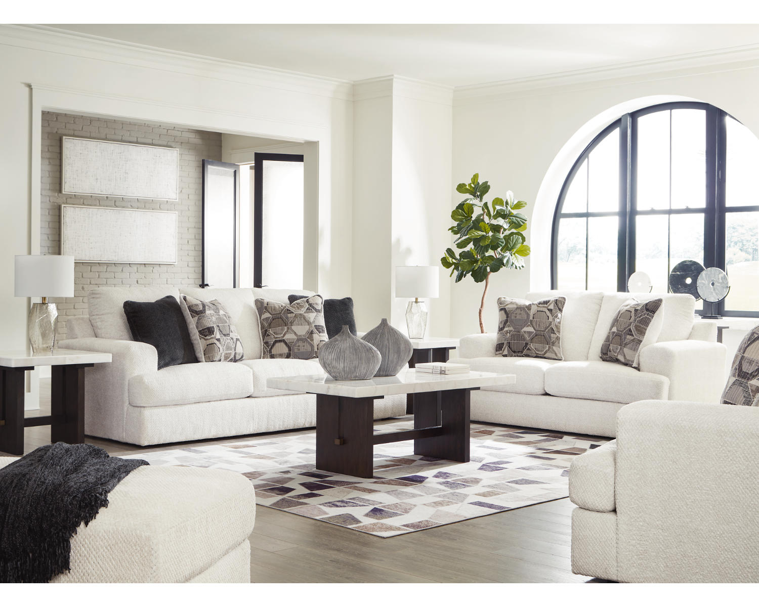 Karinne Sofa, Loveseat, Oversized Chair and Ottoman
