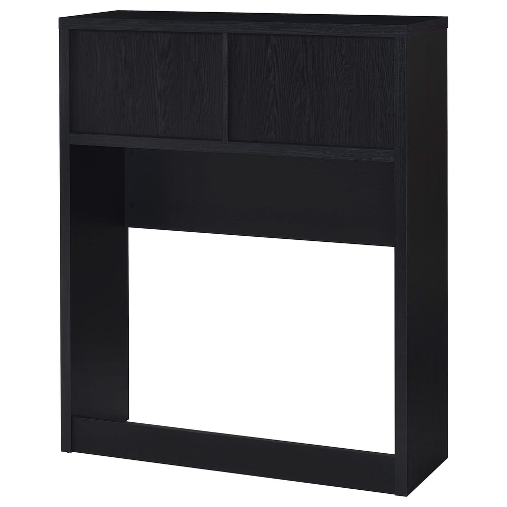Juego de dormitorio individual de 3 piezas Westpark con cabecero y librería en negro