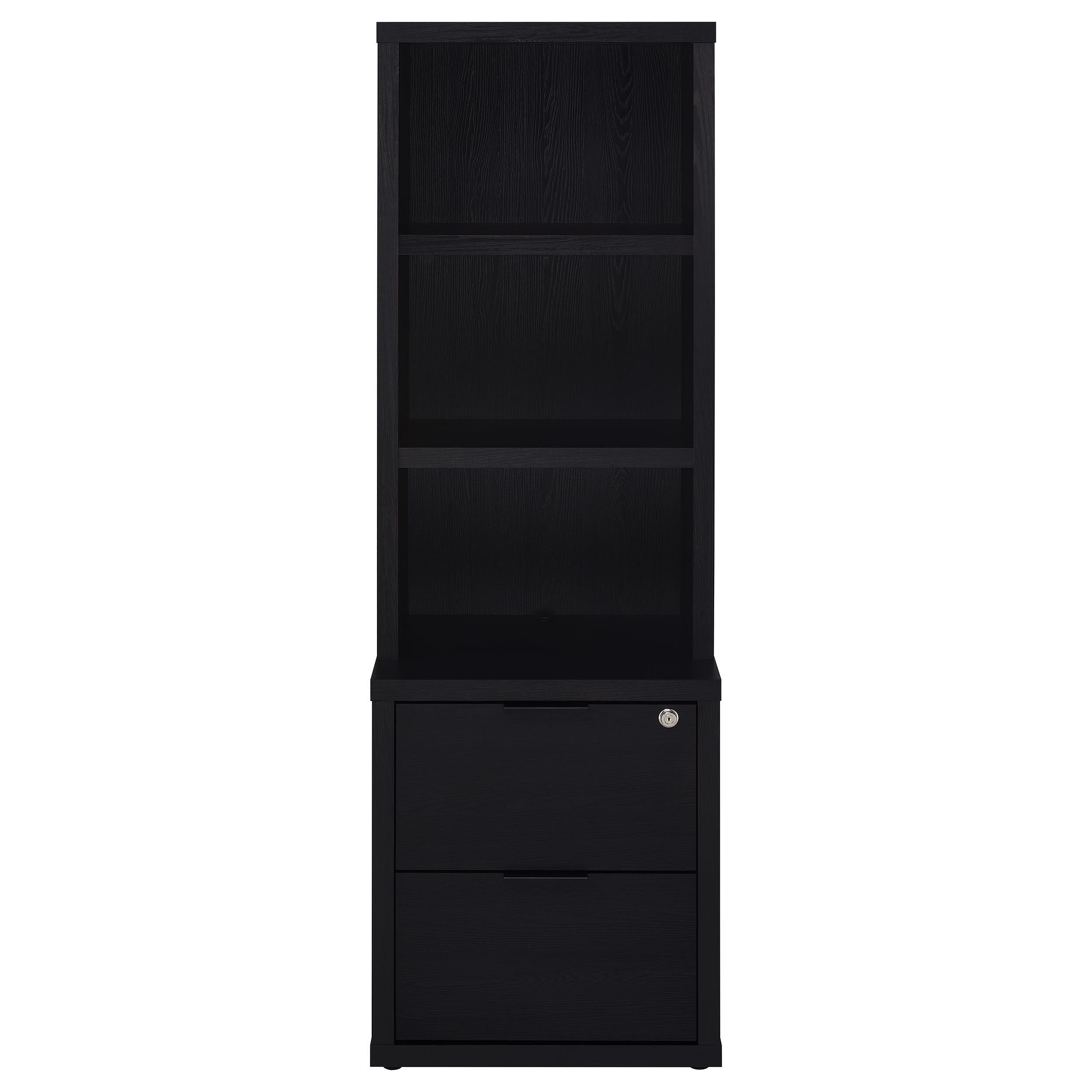 Westpark 3-piece Twin Bedroom Set Bookcase Headboard Black