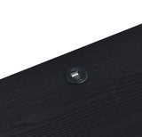 Mesita de noche Westpark de 2 cajones con luces LED y USB, color negro