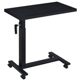 Mesa C móvil para dormitorio Westpark con altura ajustable, color negro