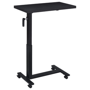 Mesa C móvil para dormitorio Westpark con altura ajustable, color negro