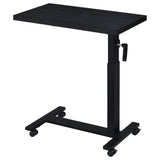 Mesa C móvil para dormitorio Westpark con altura ajustable, color negro