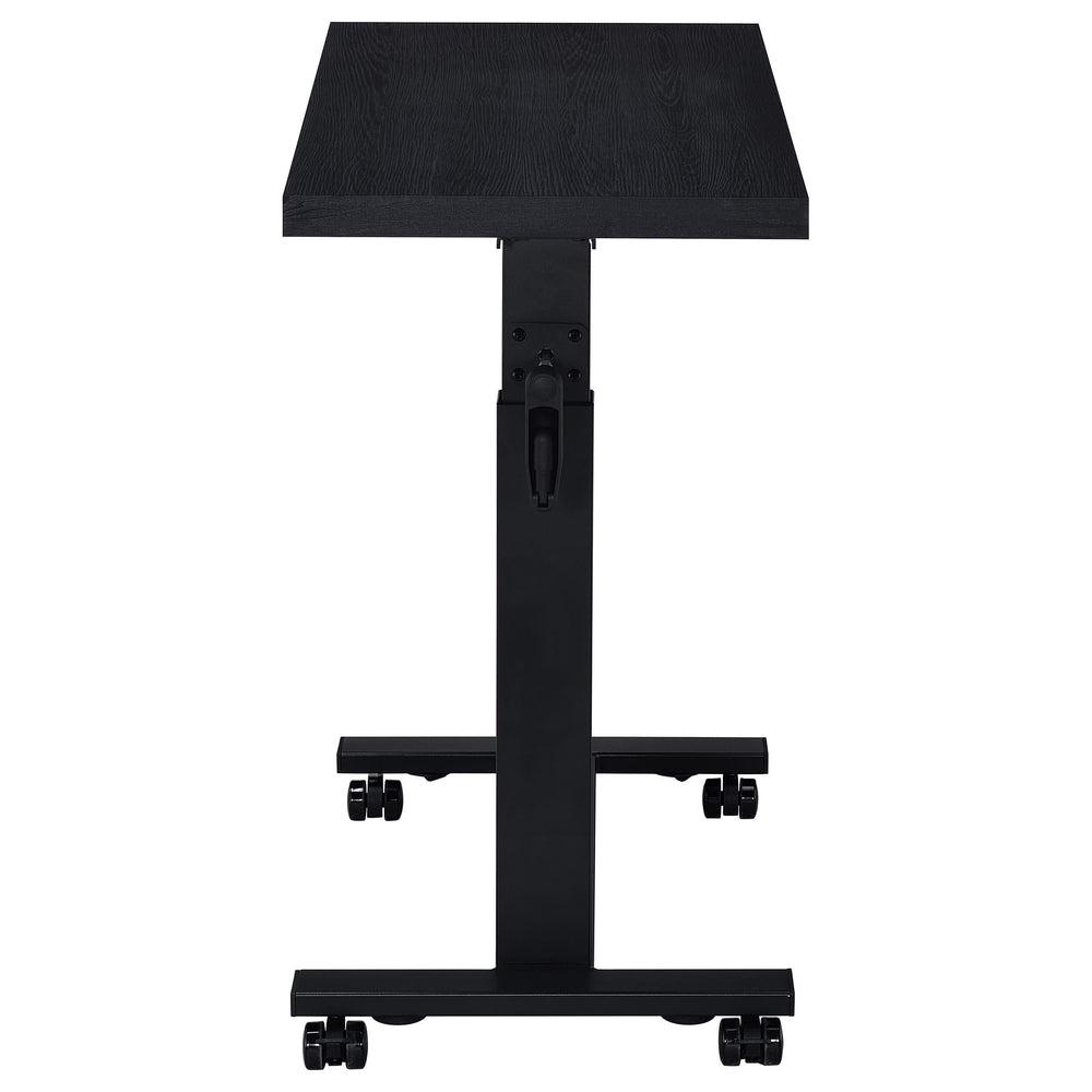 Mesa C móvil para dormitorio Westpark con altura ajustable, color negro