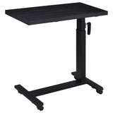 Mesa C móvil para dormitorio Westpark con altura ajustable, color negro