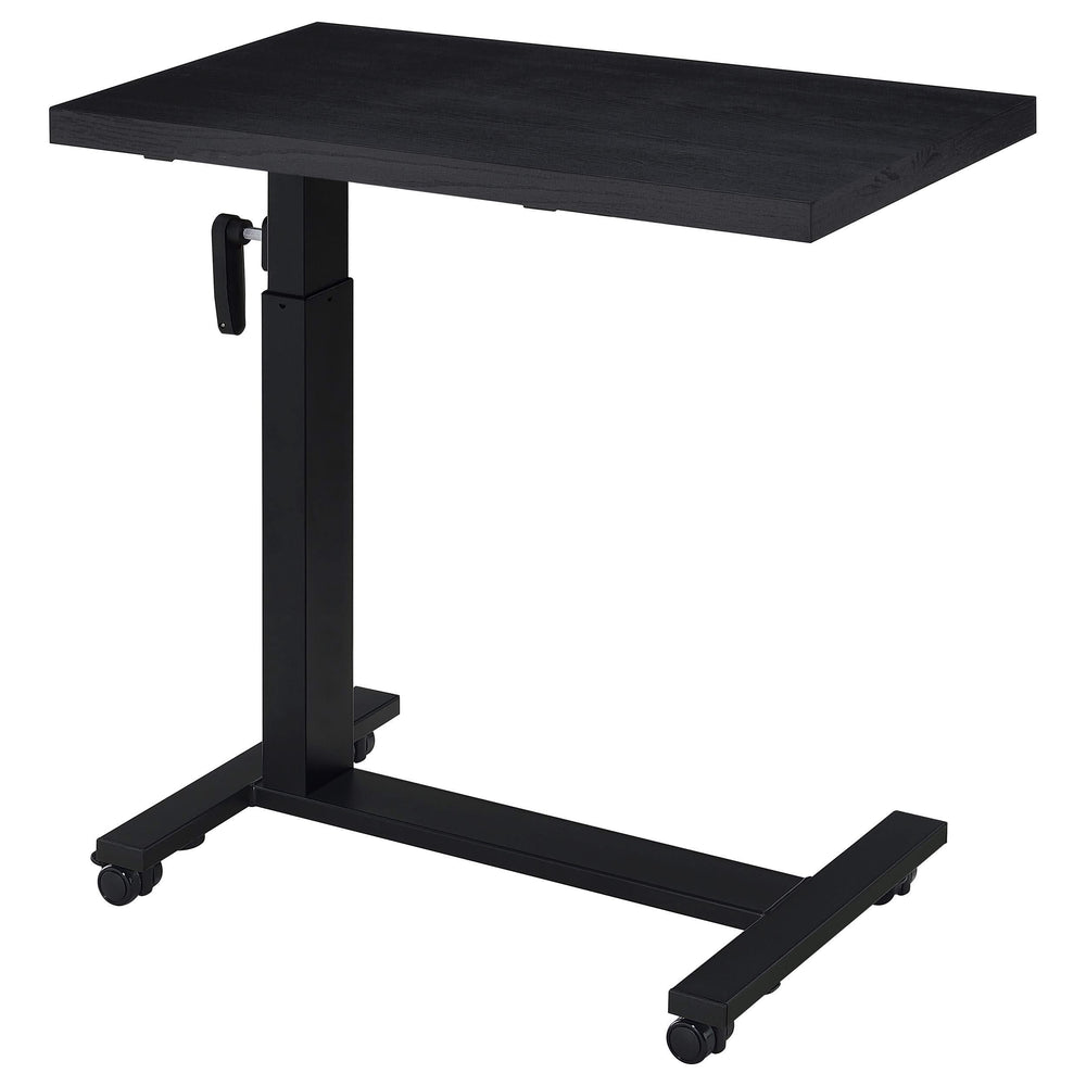 Mesa C móvil para dormitorio Westpark con altura ajustable, color negro