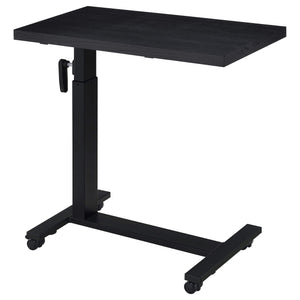 Mesa C móvil para dormitorio Westpark con altura ajustable, color negro