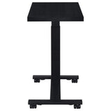 Mesa C móvil para dormitorio Westpark con altura ajustable, color negro