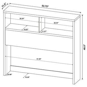 Westpark 49-inch Full Bookcase Headboard Dark Pine